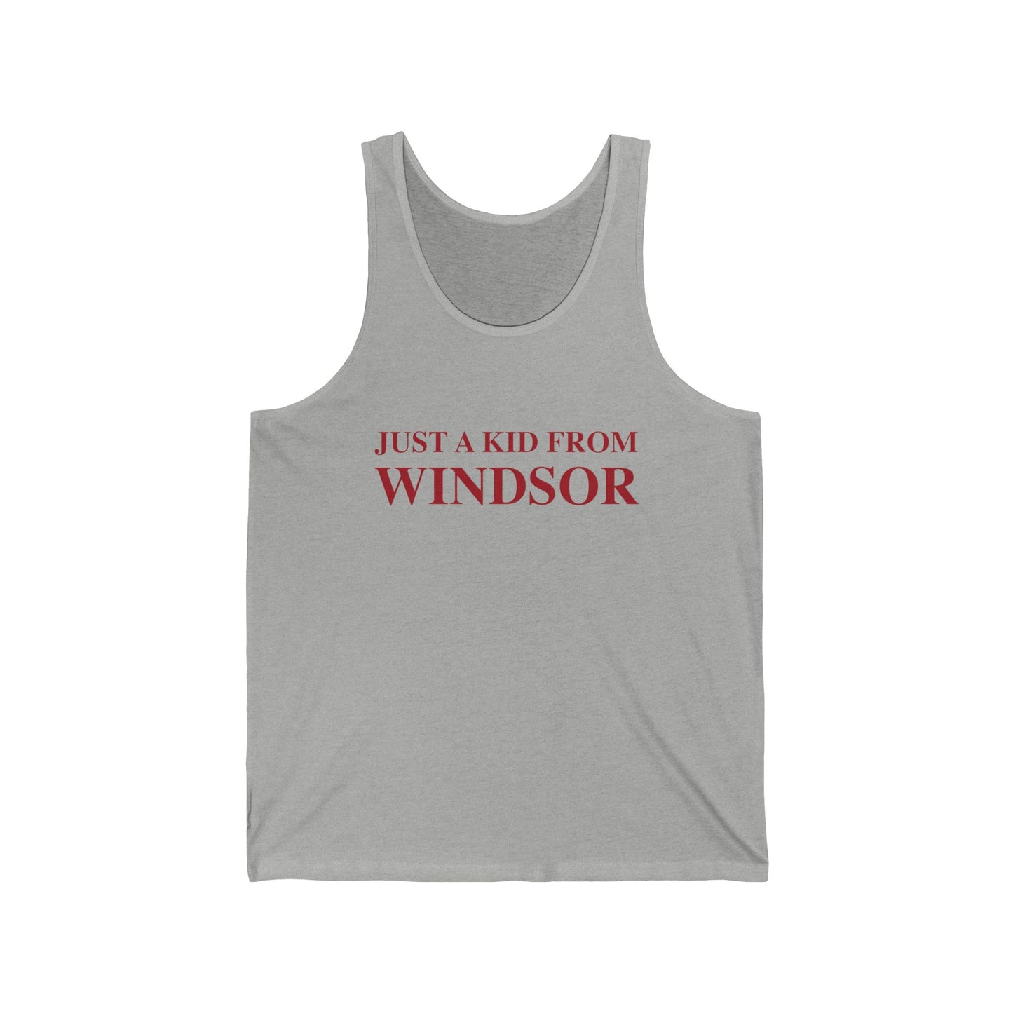 Just a kid from Windsor Unisex Jersey Tank