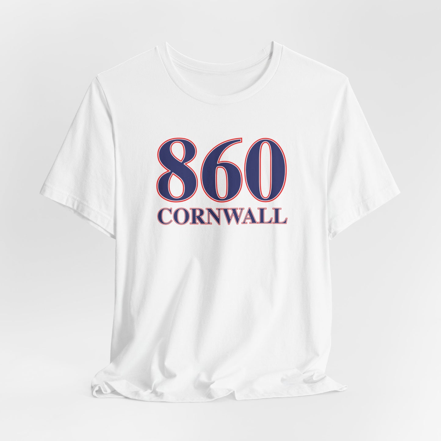 860 Cornwall Red White & Blue Unisex Jersey Short Sleeve T-Shirt