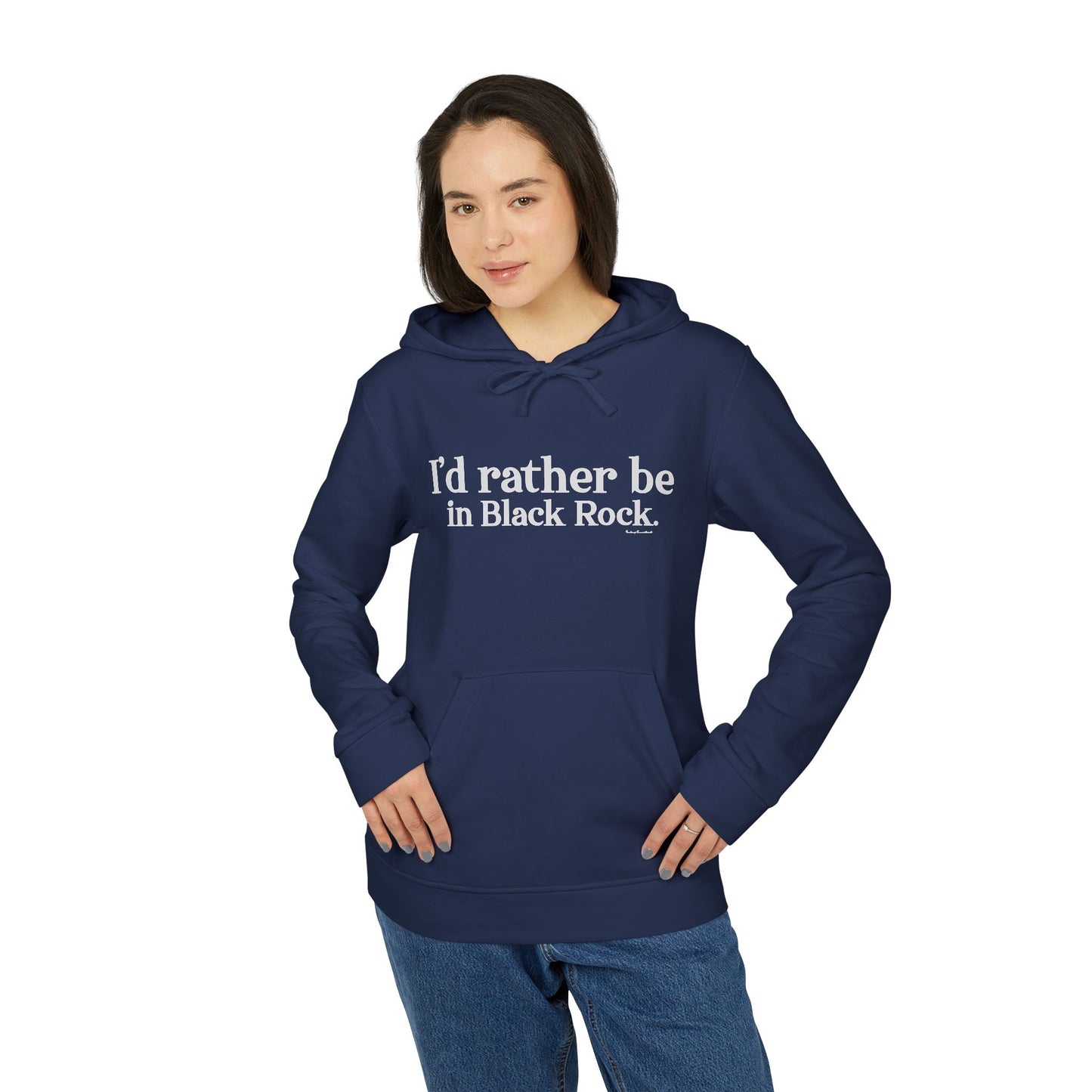 I'd rather be in Black Rock. adidas® Unisex Fleece Hoodie