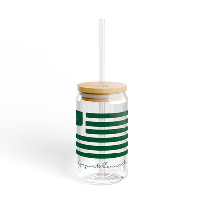 Bridgeport Connecticut St Patrick's Day Flag Sipper Glass, 16oz