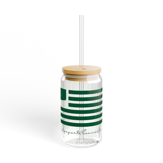 Bridgeport Connecticut St Patrick's Day Flag Sipper Glass, 16oz
