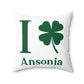 I Clover Ansonia Spun Polyester Square Pillow