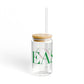 41 Tilt Easton Glass Can with Straw and Lid, 16oz