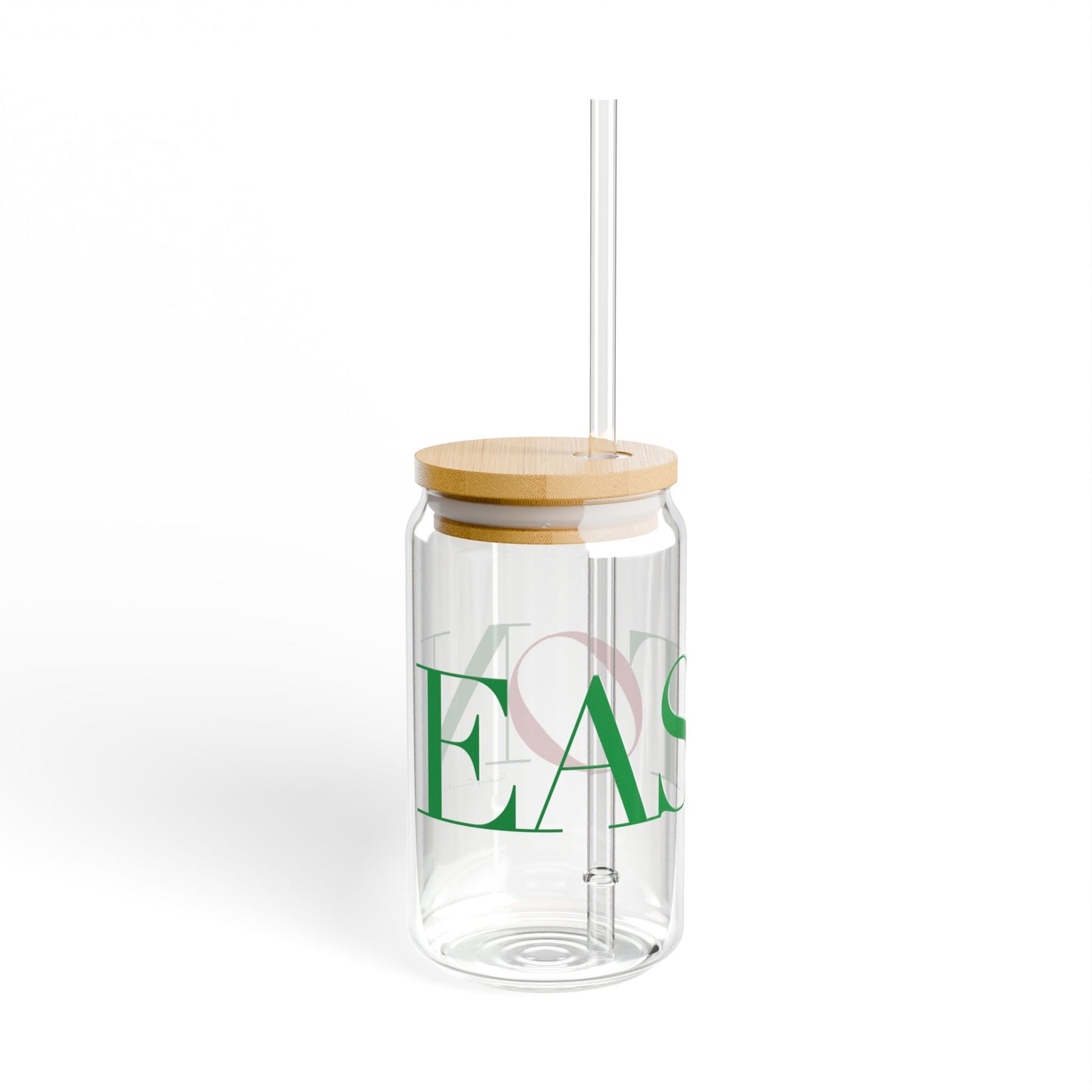41 Tilt Easton Glass Can with Straw and Lid, 16oz