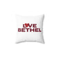 Love Bethel Spun Polyester Square Pillow