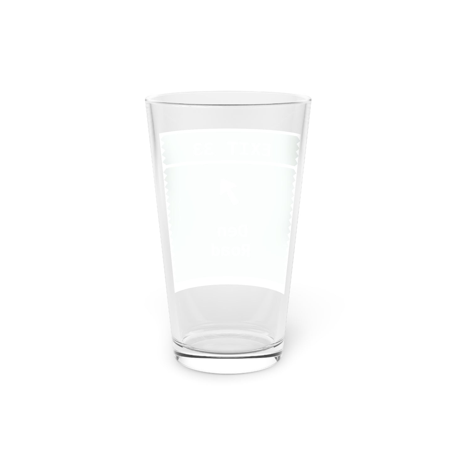 Vintage Merritt Parkway Exit 33 Sign Pint Glass, 16oz