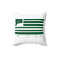 Canaan Connecticut St. Patrick’s Day Flag Spun Polyester Square Pillow