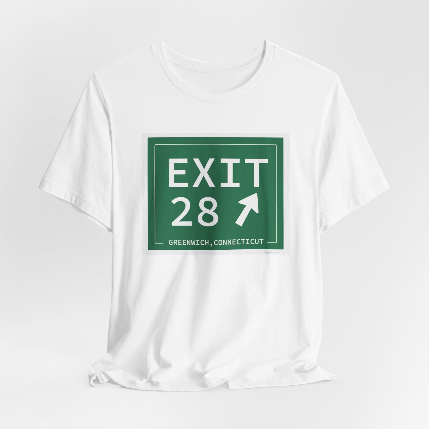 Vintage Exit 28 Merritt Parkway Sign Unisex Jersey Short Sleeve T-Shirt