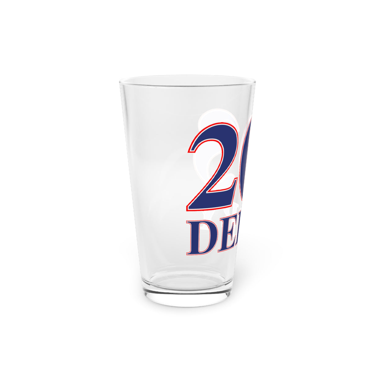 Derby Red, White & Blue Pint Glass, 16oz