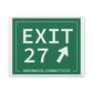 Vintage Exit 29 Merritt Parkway Sign Matte Canvas, Stretched, 1.25"