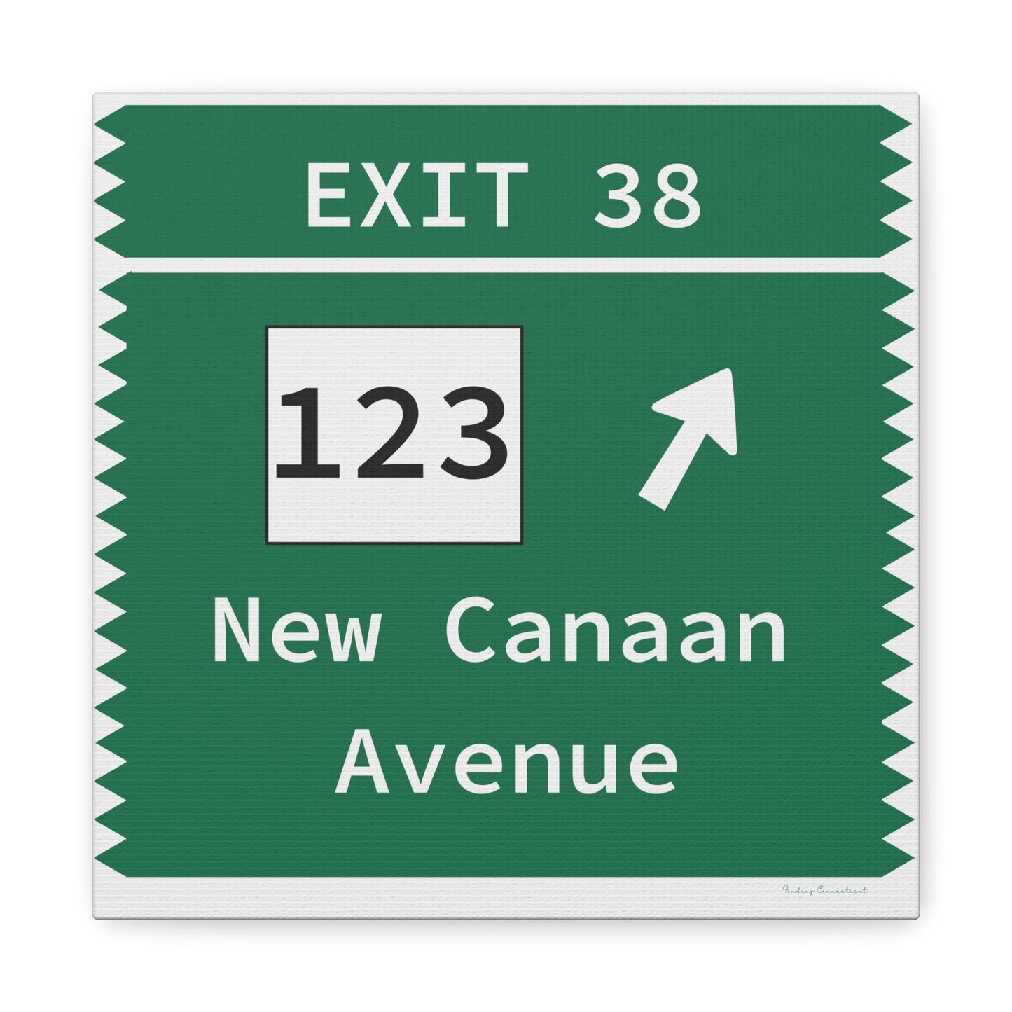 Vintage Merritt Parkway Exit 38 Sign Matte Canvas, Stretched, 1.25"