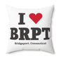 I Heart BRPT Spun Polyester Square Pillow