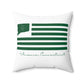 Ansonia Connecticut St. Patrick’s Day Flag Spun Polyester Square Pillow