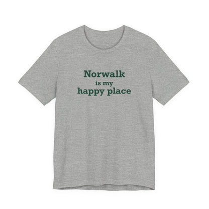 Norwalk is my Happy Place Unisex Jersey Short Sleeve T-Shirt