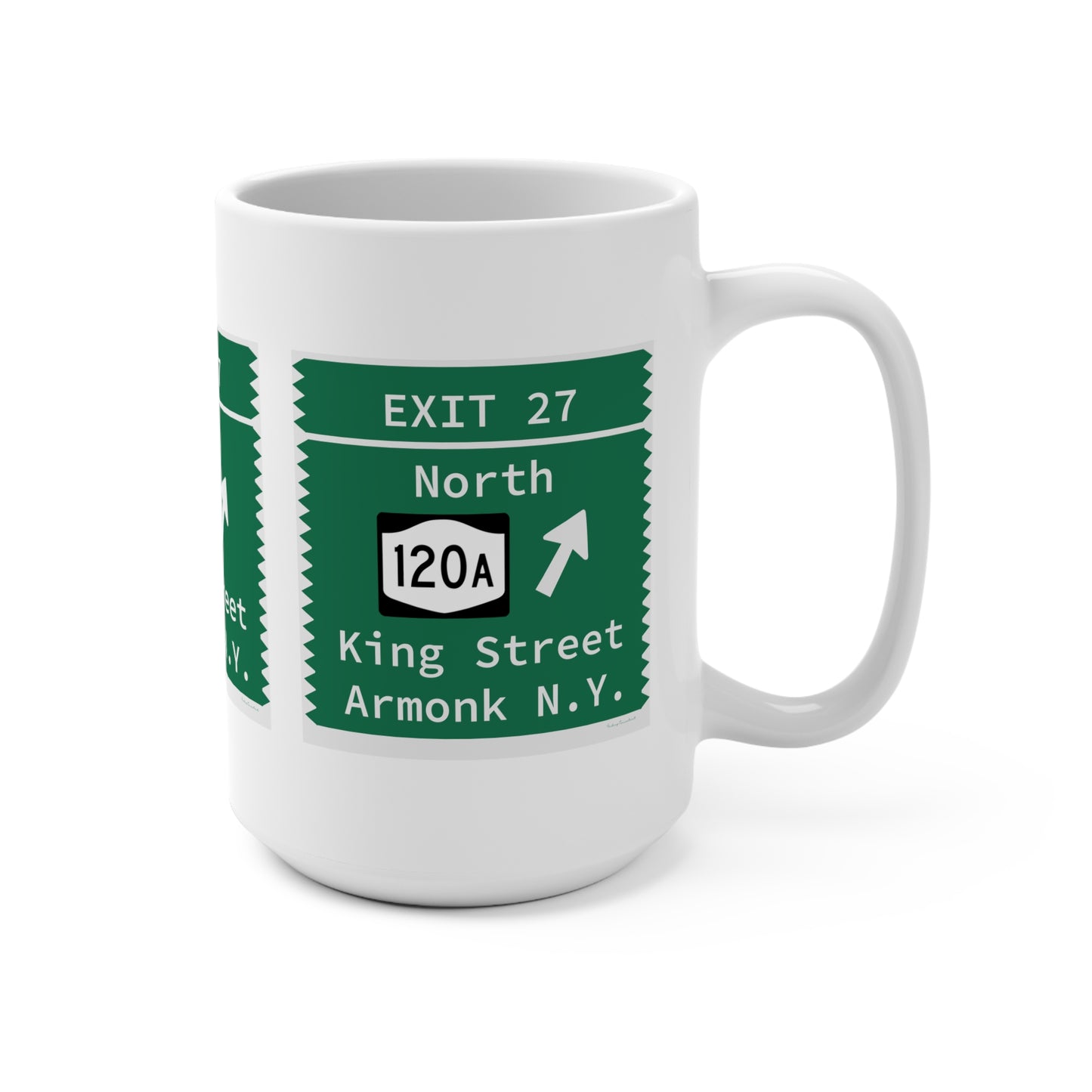 Vintage Merritt Parkway Exit 27 Sign Mug 15oz