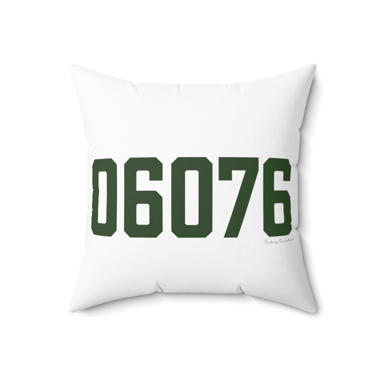 06076 Union Connecticut Zip Code Spun Polyester Square Pillow