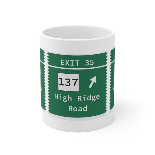 Vintage Merritt Parkway Exit 35 Sign Mug 11oz