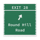 Vintage Merritt Parkway Exit 28 Sign Matte Canvas, Stretched, 1.25"