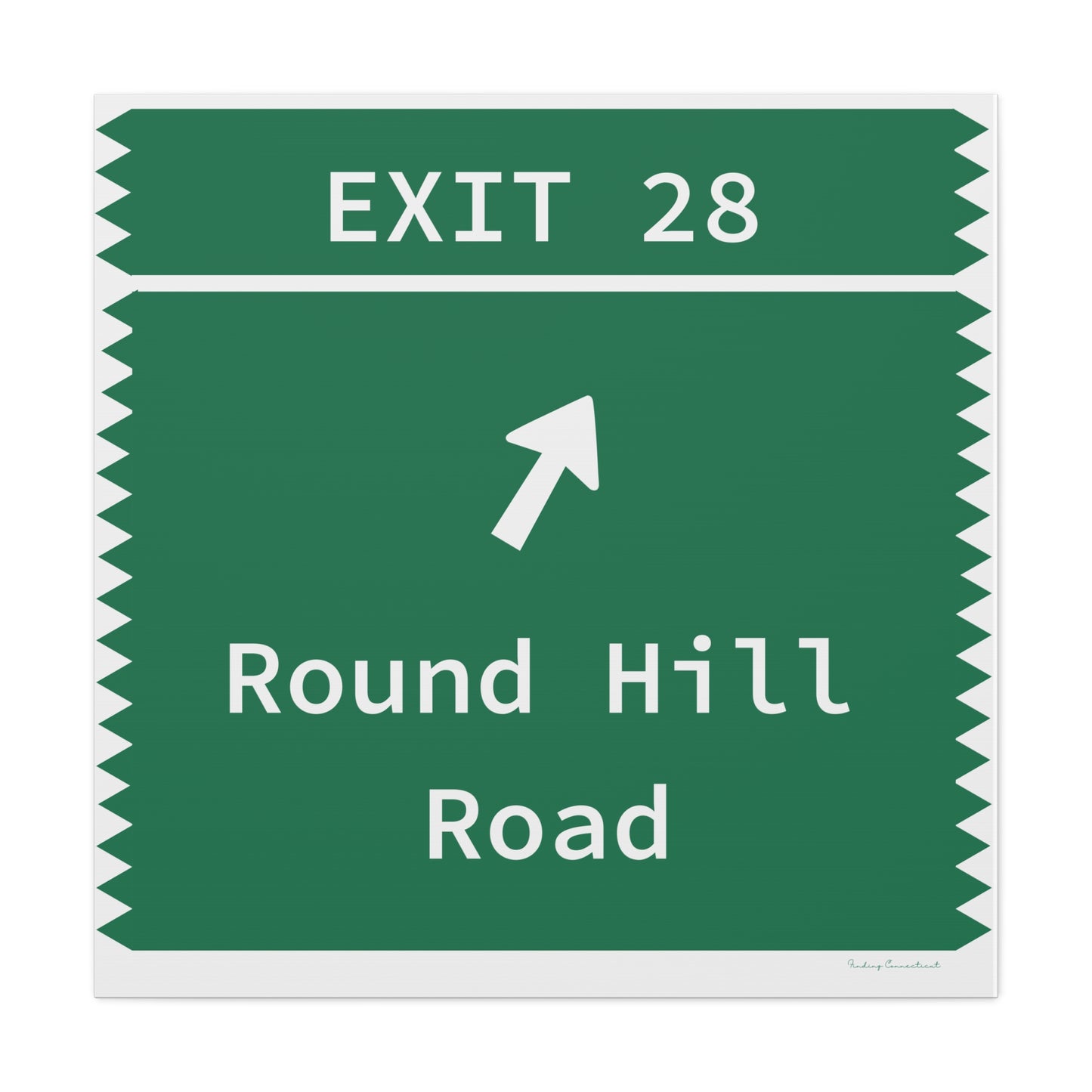 Vintage Merritt Parkway Exit 28 Sign Matte Canvas, Stretched, 1.25"