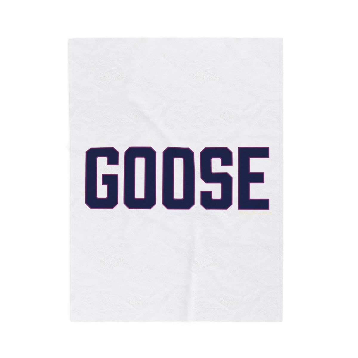 Goose Zip Code Blue & Purple Velveteen Plush Blanket