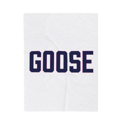 Goose Zip Code Blue & Purple Velveteen Plush Blanket