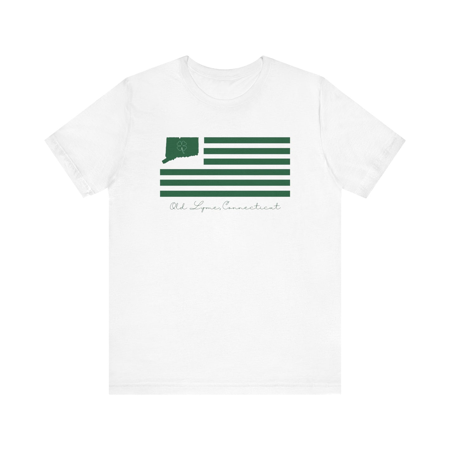 Old Lyme Connecticut St. Patrick’s Day Flag Unisex Jersey Short Sleeve T-Shirt