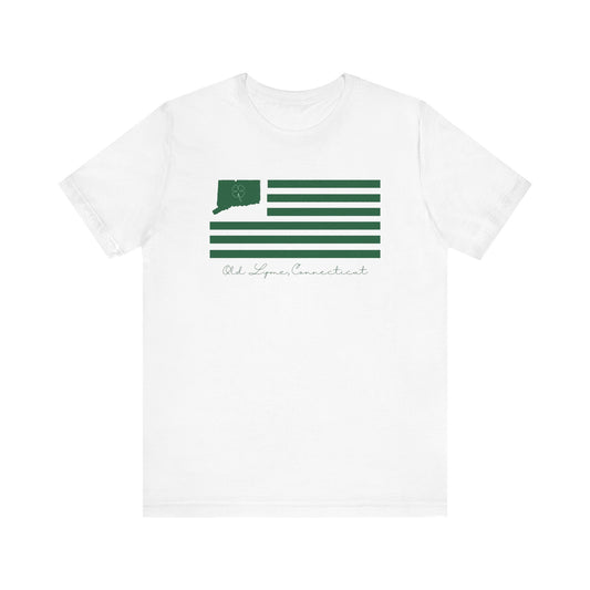 Old Lyme Connecticut St. Patrick’s Day Flag Unisex Jersey Short Sleeve T-Shirt