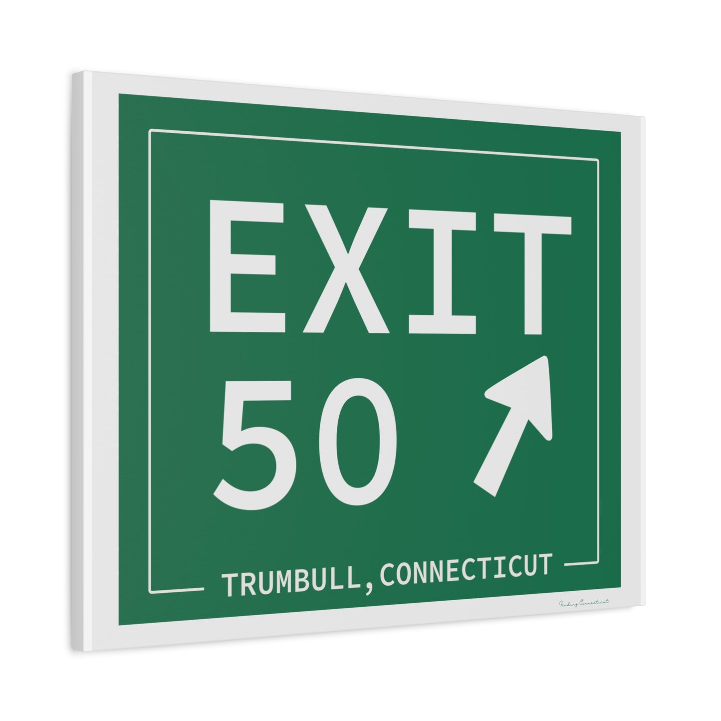 Vintage Exit 50  Merritt Parkway Sign Matte Canvas, Stretched, 1.25"