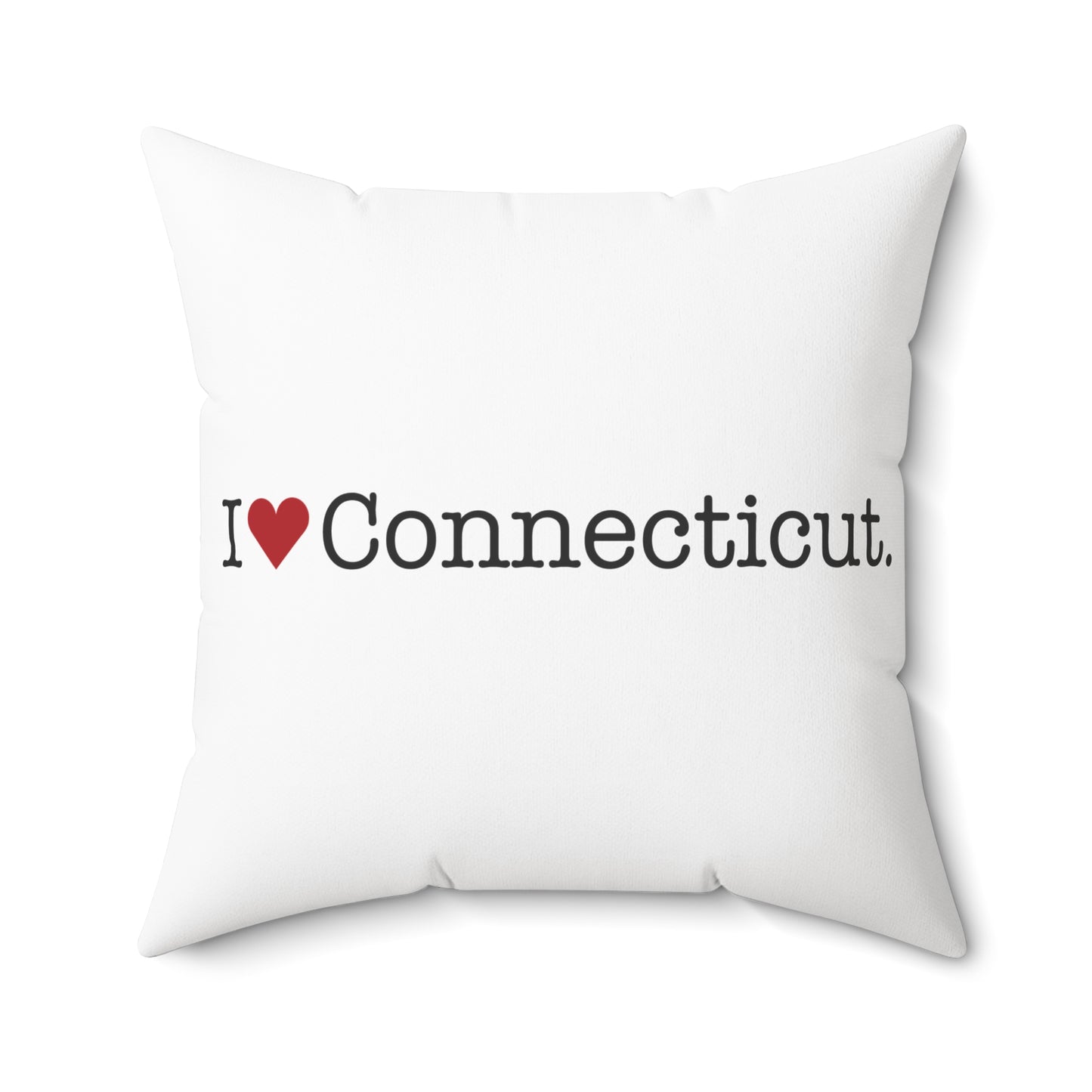 I Heart Connecticut. Spun Polyester Square Pillow