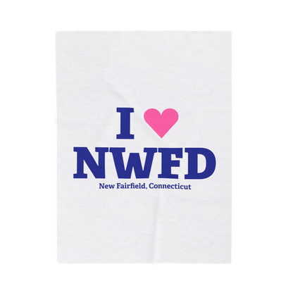 I Heart NWFD Velveteen Plush Blanket