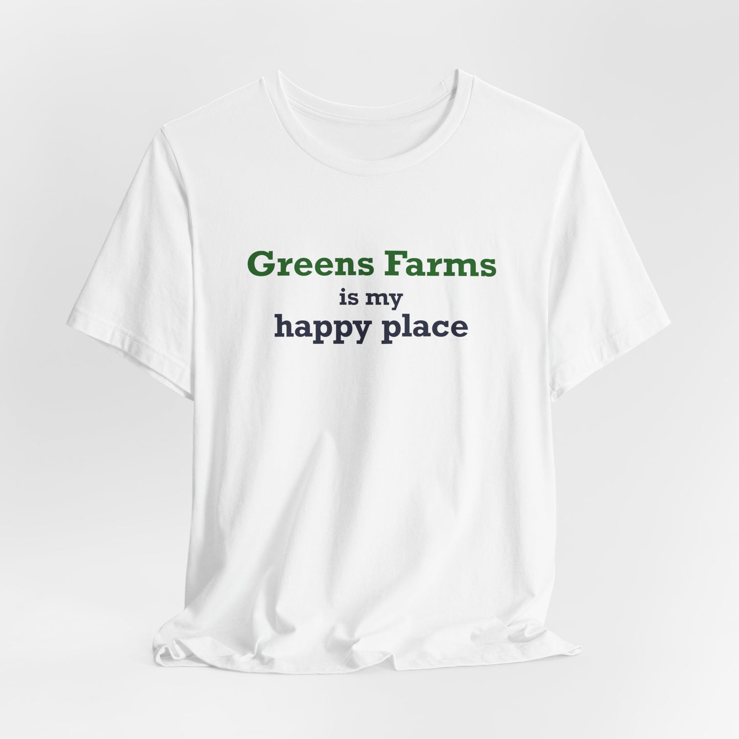 Greens Farms is my Happy Place Unisex Jersey Short Sleeve T-Shirt