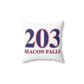 203 Beacon Falls Red White & Blue Spun Polyester Square Pillow