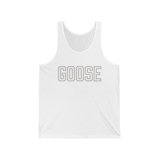 Goose Zip Code - White & Black Unisex Jersey Tank Top