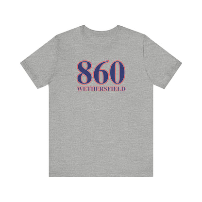 860 Wethersfield Red White & Blue Unisex Jersey Short Sleeve T-Shirt