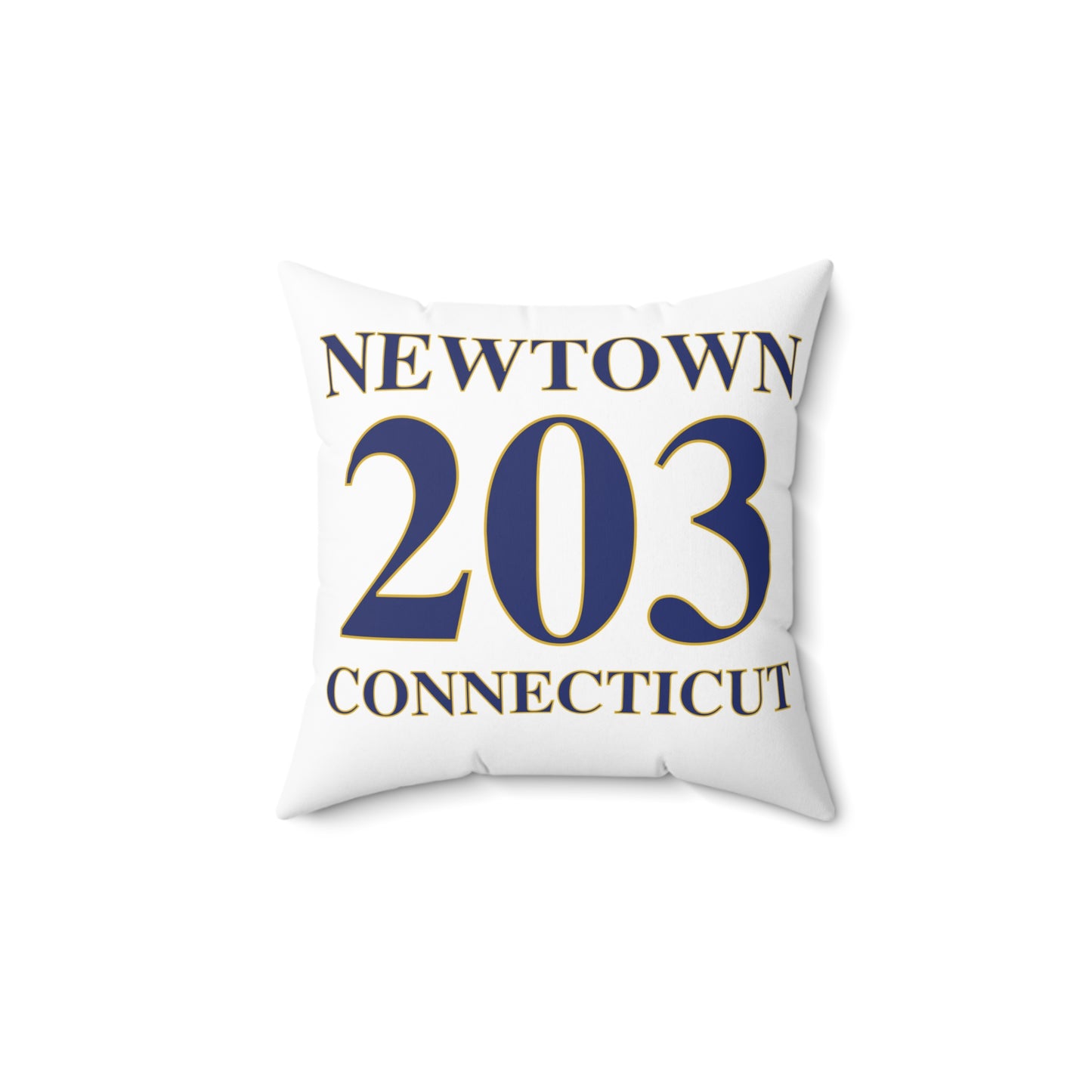 Newtown 203 Connecticut Spun Polyester Square Pillow
