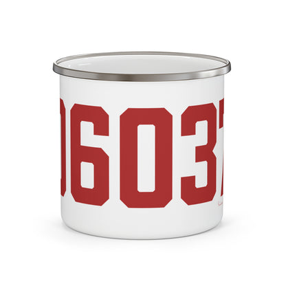 06037 Berlin Connecticut Zip Code Enamel Camping Mug