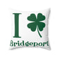 I Clover Bridgeport  Spun Polyester Square Pillow