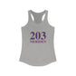 203 Meriden Red, White & Blue Women's Ideal Racerback Tank Top