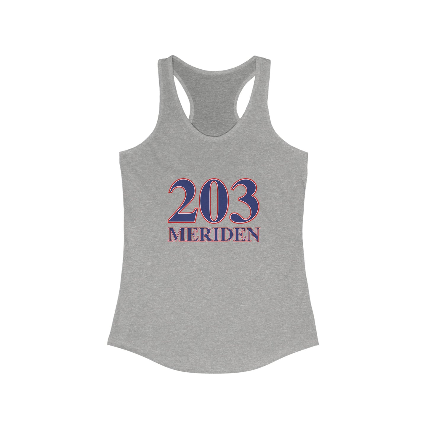 203 Meriden Red, White & Blue Women's Ideal Racerback Tank Top