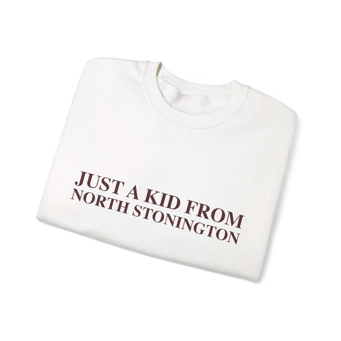 Just a kid from North Stonington Unisex Heavy Blend™ Crewneck Sweatshirt