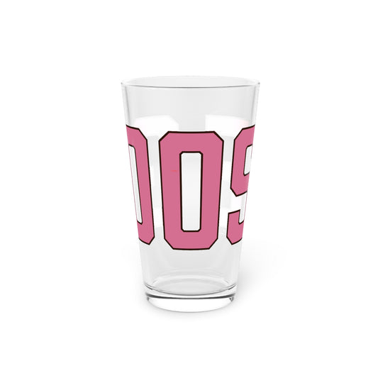 Goose Zip Code Pink & Black Pint Glass, 16oz