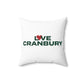 Love Cranbury Spun Polyester Square Pillow