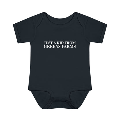 Just a kid from Greens Farms Infant Baby Rib Bodysuit