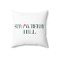 41 Tilt Strawberry Hill Spun Polyester Square Pillow