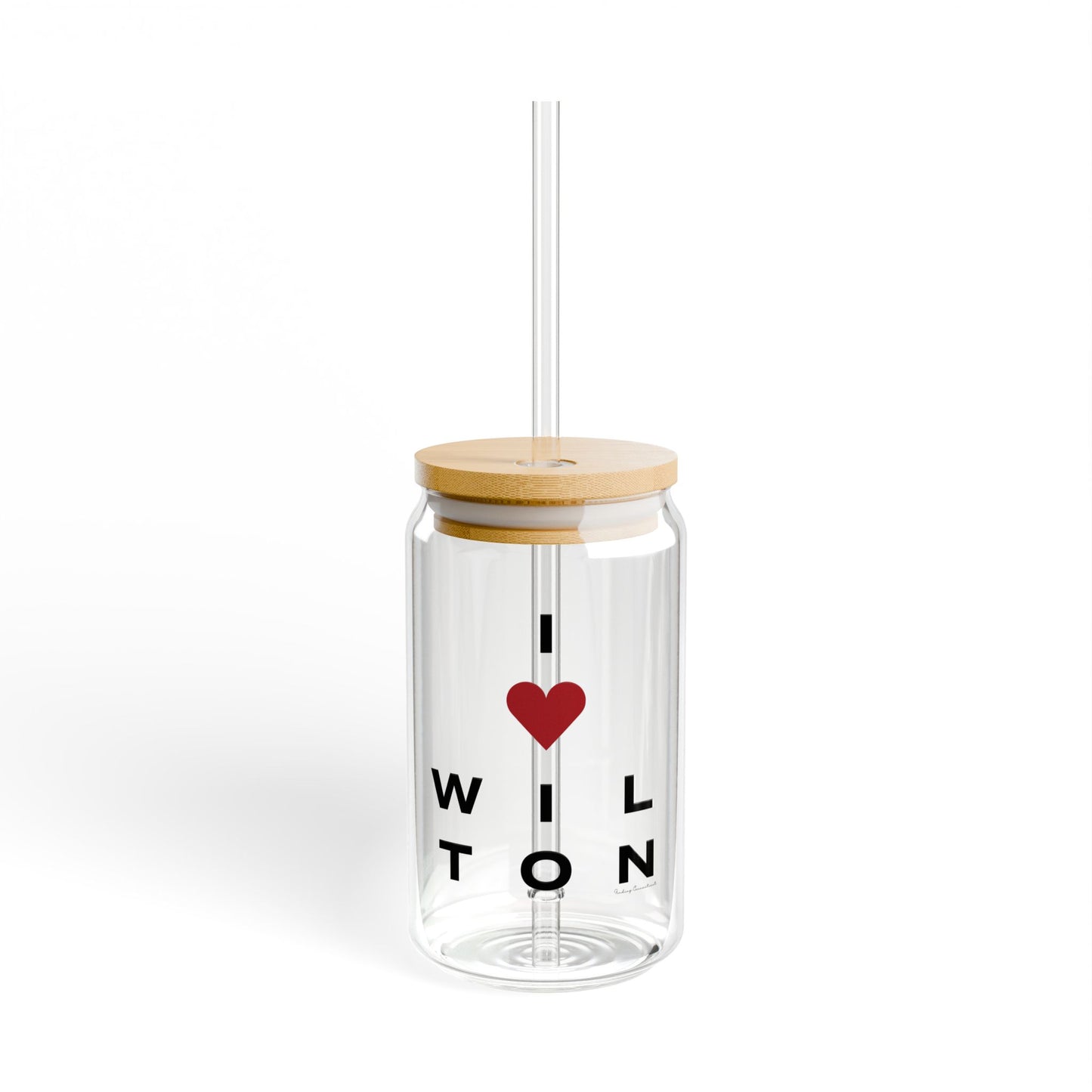Wilton Vision Glass Can with Straw and Lid, 16oz