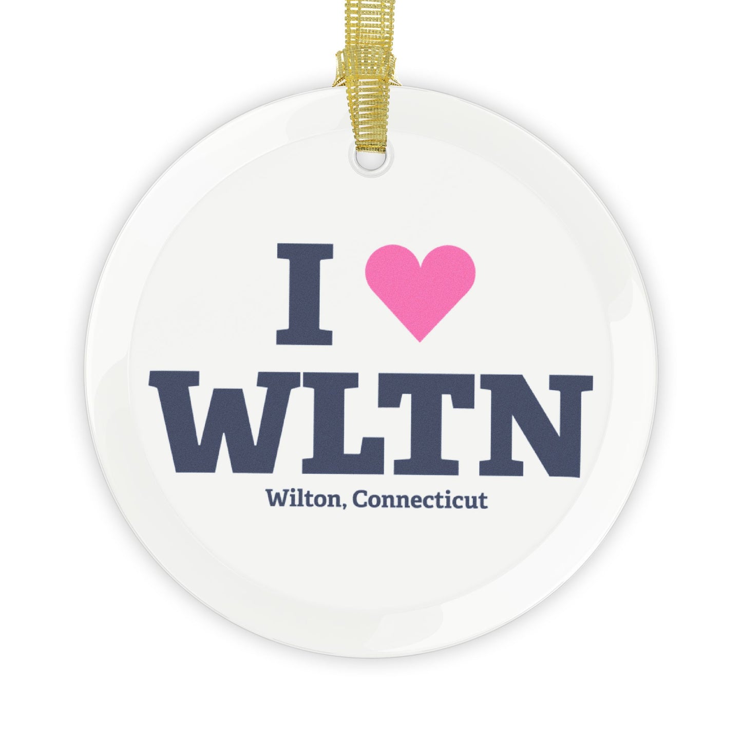 I Heart WLTN Glass Ornaments