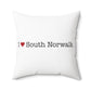 I Heart South Norwalk. Spun Polyester Square Pillow