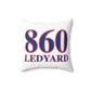 860 Ledyard Red, White & Blue Spun Polyester Square Pillow