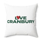 Love Cranbury Spun Polyester Square Pillow