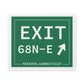 Vintage Exit 68N-E WCP Sign Matte Canvas, Stretched, 1.25"